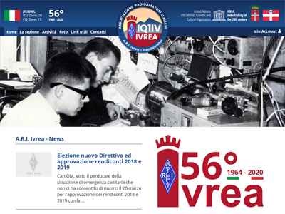 Realizzazione sito web Radioamatori, radio, telecomunicazioni ivrea