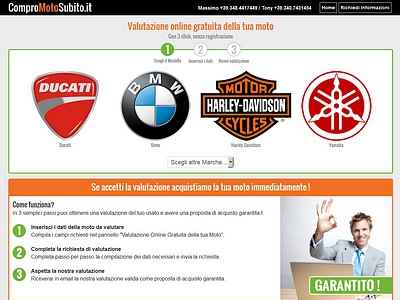 Realizzazione sito web compro moto 