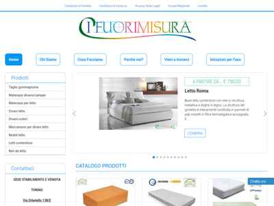 Realizzazione sito web taglio gommapiuma Torino