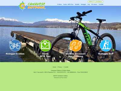 Realizzazione sito web noleggio e-bikes, tour guidati, accessori bici trekking ivrea