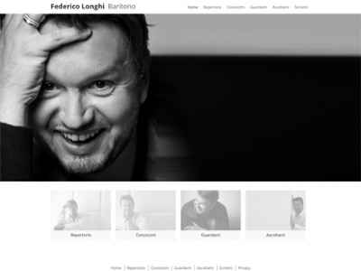 Realizzazione sito web vetrina, cantante lirico baritono Torino