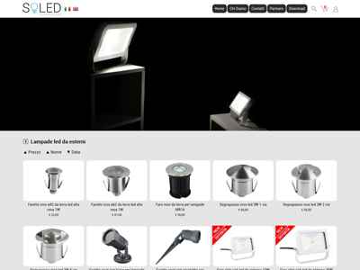 Realizzazione sito web ecommerce illuminazione led ivrea