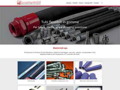 Realizzazione sito web vendita tubi flessibili e sistemi di serraggio, raccordi, valvole 