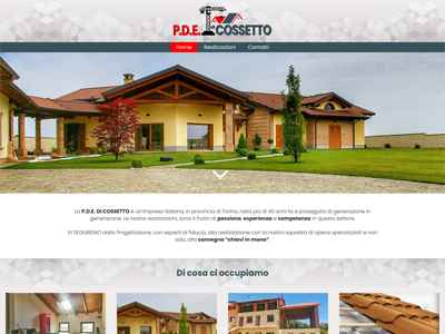 Realizzazione sito web pde di cossetto costruzioni Torino